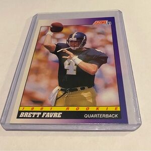 Brett Farve RC Rookie 1991 Score Football Card #611 Vintage Collectible